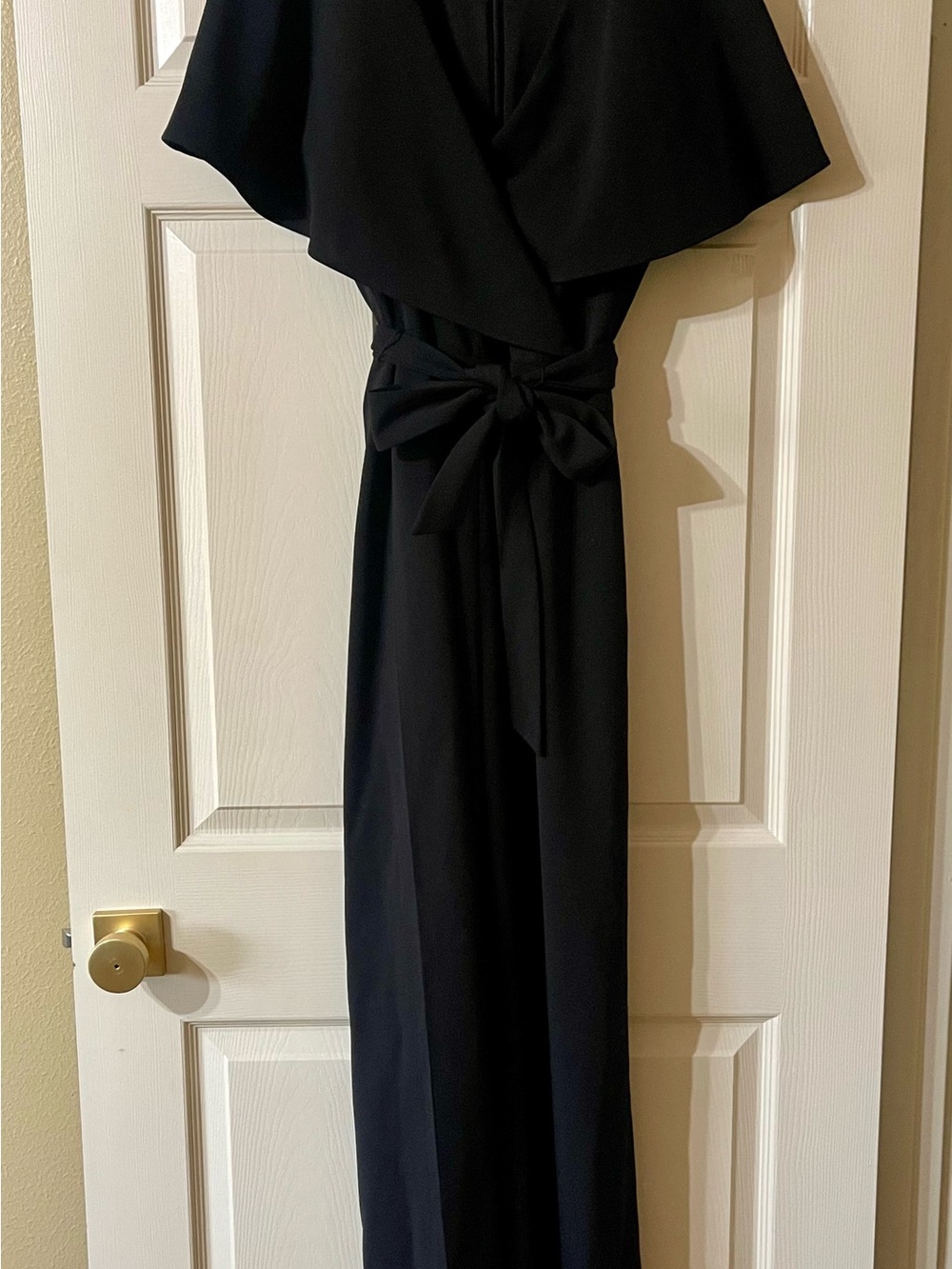 Alex Marie Black Jumpsuit with Waist Tie